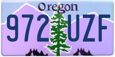 OR license plate 972UZF