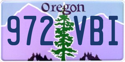 OR license plate 972VBI