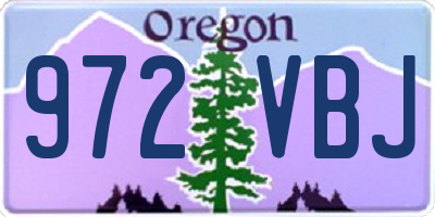 OR license plate 972VBJ