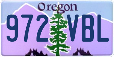 OR license plate 972VBL