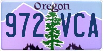 OR license plate 972VCA