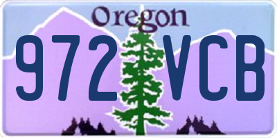 OR license plate 972VCB