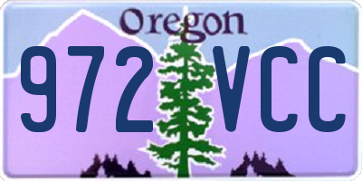OR license plate 972VCC