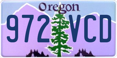OR license plate 972VCD