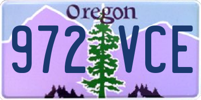 OR license plate 972VCE
