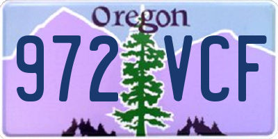 OR license plate 972VCF