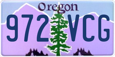 OR license plate 972VCG