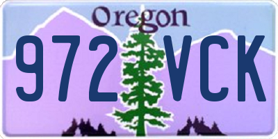 OR license plate 972VCK