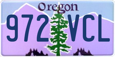 OR license plate 972VCL