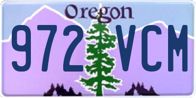 OR license plate 972VCM