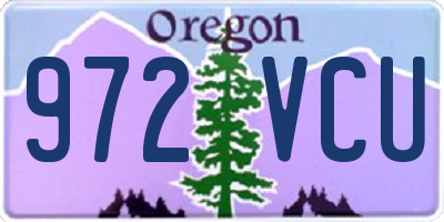 OR license plate 972VCU