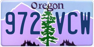 OR license plate 972VCW
