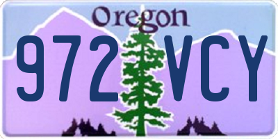 OR license plate 972VCY