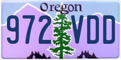 OR license plate 972VDD