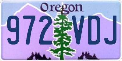 OR license plate 972VDJ