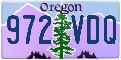 OR license plate 972VDQ