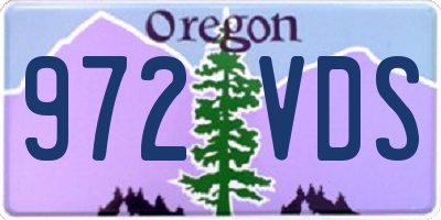 OR license plate 972VDS