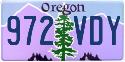 OR license plate 972VDY