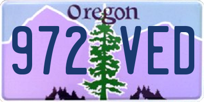 OR license plate 972VED
