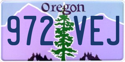 OR license plate 972VEJ