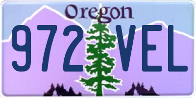OR license plate 972VEL