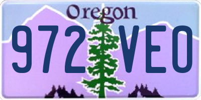 OR license plate 972VEO