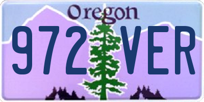 OR license plate 972VER