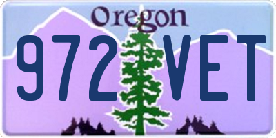 OR license plate 972VET