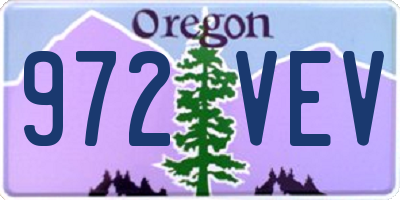 OR license plate 972VEV