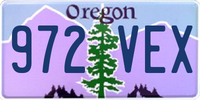 OR license plate 972VEX