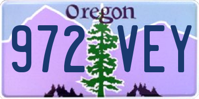 OR license plate 972VEY