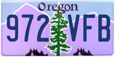 OR license plate 972VFB