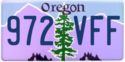OR license plate 972VFF