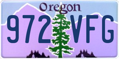 OR license plate 972VFG