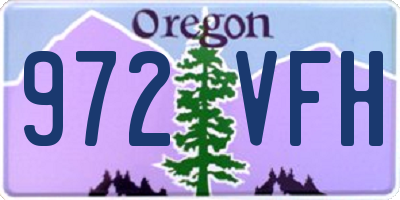 OR license plate 972VFH