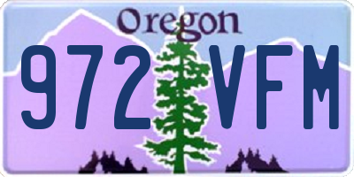OR license plate 972VFM