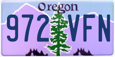 OR license plate 972VFN