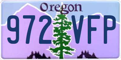 OR license plate 972VFP