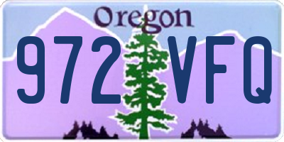 OR license plate 972VFQ