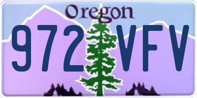 OR license plate 972VFV