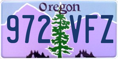OR license plate 972VFZ