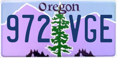 OR license plate 972VGE