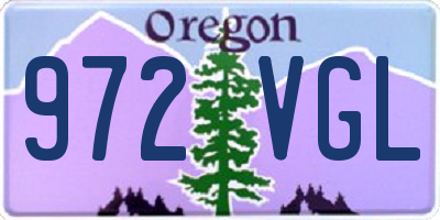 OR license plate 972VGL