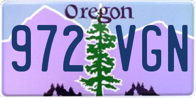 OR license plate 972VGN