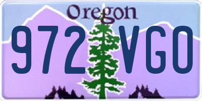 OR license plate 972VGO