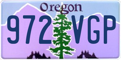 OR license plate 972VGP
