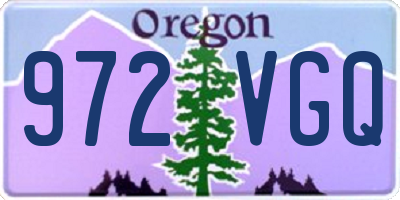 OR license plate 972VGQ