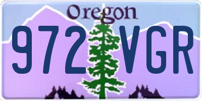 OR license plate 972VGR