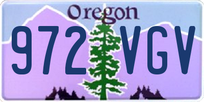 OR license plate 972VGV