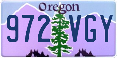 OR license plate 972VGY